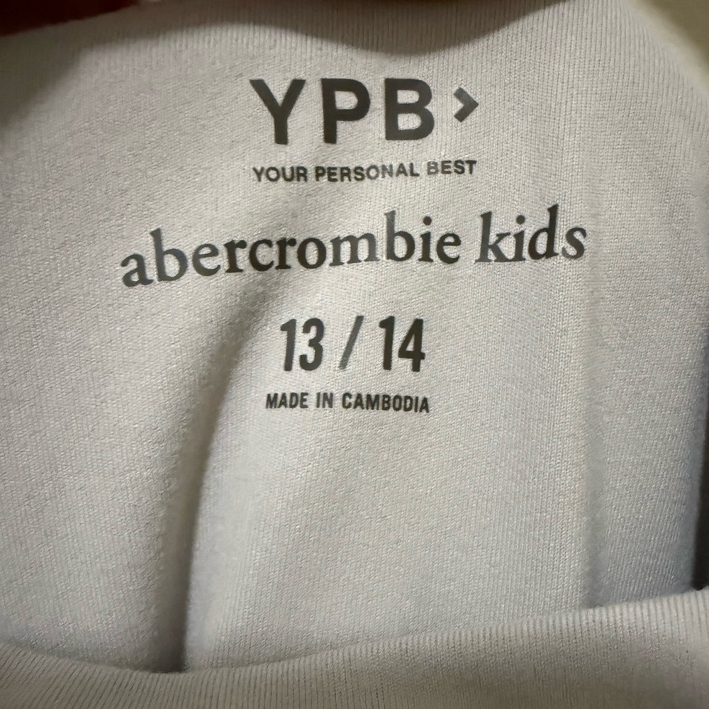 Abercrombie ypb mixed fabric jumpsuit Size 13/14 light taupe - Picture 5 of 9